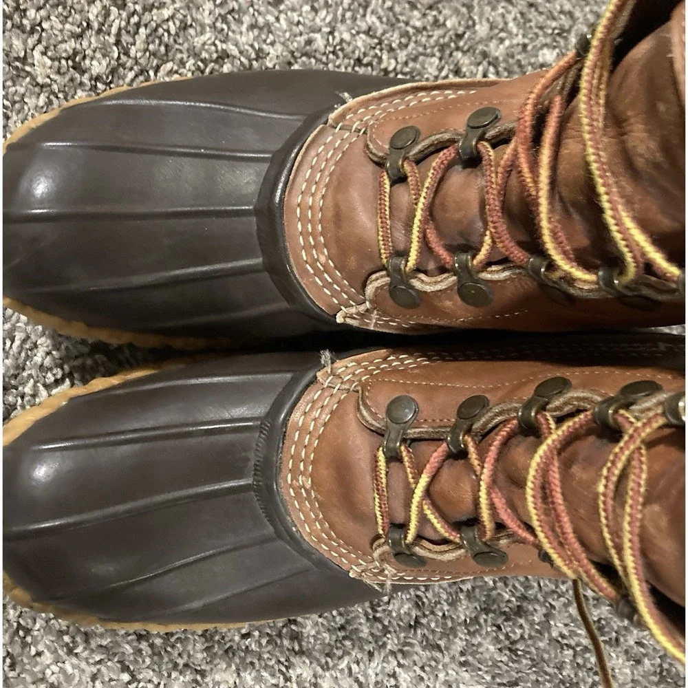 L.L.‎ Bean Maine Hunting Shoe Duck Boots Gore-Tex Thinsulate Brown Leather